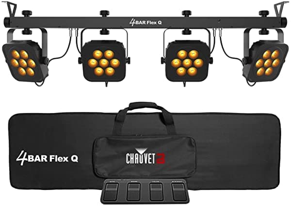 Chauvet Dj 4Bar Flex Q Rgba Led Wash Sistema 4 Luces Y Carry Funda