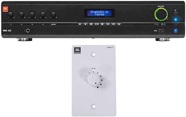 Jbl Vma160 Comercial/Restaurante 120W Bluetooth Amplificador+Color Blanco Controlador De Pared VMA160+CSR-V-WHT