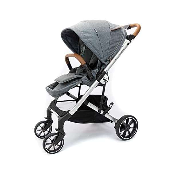 Primo Passi Cochecito De Bebé Icon - Cochecito Compacto Para Viajes Con Reposapiés Ajustable Toldo Ventilado Y Asiento Reversible (Gris Melange)