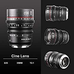 Meike Lente De Cine Gran Angular T2.1 S35 De 1.378 In Para Canon Ef Mount Y Cine Videocámara Eos C100 Mark Ii Eos C200 Eos 300 Mark Ii Eos C300 Mark Iii Zcam E2-S6 6K ZN-35T1.2 EF