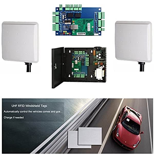 MENGQI-CONTROL Tracking In & Out - Lector De Tarjetas De Largo Alcance De 16.0 - 23.0 In Etiqueta De Parabrisas Coche Sistema De Control De Acceso Con Panel De Control + 110 V Caja De Alimentación UHF-Car-control panel 2