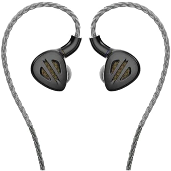 FiiO FH9 Auriculares Con Cable de Alta Resolución Over-Ear 1DD+6BA MMCX Conectores de Alta Pureza Monocristalino Cable de Plata Pura DLC (Negro)