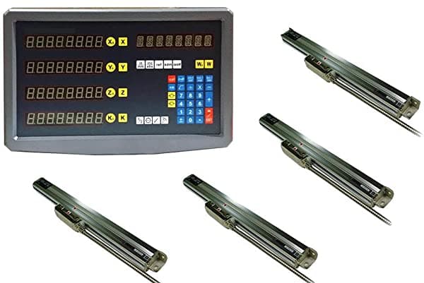 tpactools Digital 4 Axis Dro Readout Molino Lineal Vidrio Escala 0.0002" Todo 4 Escalas De Vidrio Del Paquete