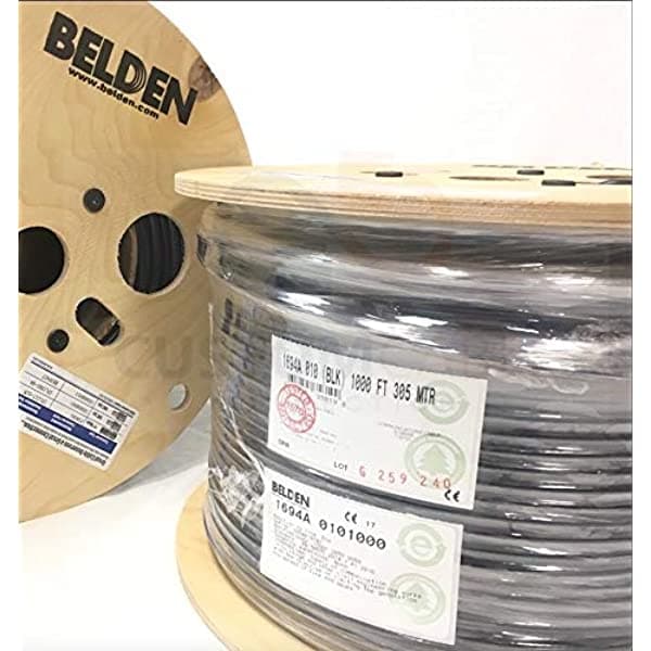 Video Brillance By Belden - 1694A Hd-Sdi 6Ghz Precision Video Cable. Longitud De Cable 19.7 Ft Tipo De Género Macho/Hembra Color Del Producto Negro. Disponible En Carretes De 500 Pies Y 1000 Pies. Negro 1694A-1000CCC