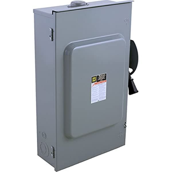 Square D by Schneider Electric DU324RB Interruptor de Seguridad 200-Amp 240-Volt 3-Pole Sin Fusible para Uso General de Exterior