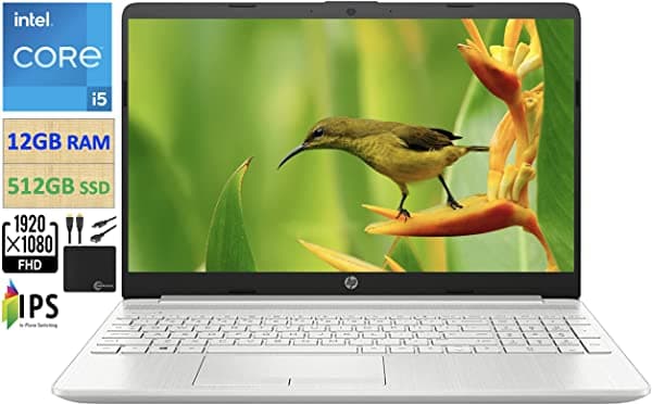 Hp Laptop Hd De 15.6 Pulgadas Procesador Intel Celeron N4120 (Hasta 2.6 Ghz) 4 Gb De Ram 128 Gb Ssd Cámara Web Hd Wi-Fi 5 Bluetooth Carga Rápida Windows 11 S+Marxsolcables Plata Natural HP Flagship 15.6" laptop