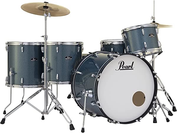 Pearl Roadshow - Juego De Batería Con Accesorios Y Platillos Color Brillantina Azul Aguamarina Rock (Rs525Wfc/C703)