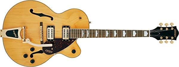 Gretsch Streamliner G2410TG Guitarra Eléctrica Hollow Body con Bigsby y Herrajes Dorados, Diapasón de Laurel, Ámbar 2804800520