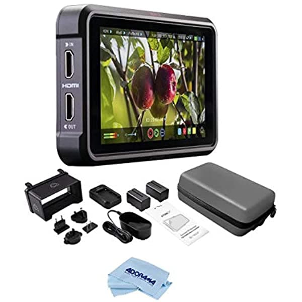 Atomos Ninja V - Monitor De Grabación Con Pantalla Táctil De 5 Pulgadas Entrada Hdmi De 1980 X 1080 4 K Kit De Accesorios De 5 Pulgadas Para Monitores Shinobi Sdi Y Ninja V Paño De Microfibra