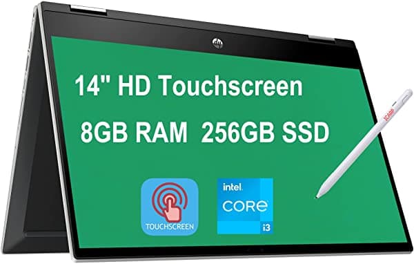 Hp Probook X360 11 G5 Pantalla Táctil 2 En 1 De 11.6 Pulgadas (Intel 4-Core Celeron N4120 4Gb Ram 128Gb Ssd Stylus Cámara Web) Robusta Resistente Al Agua Portátil Convertible Educativo Bolígrafo Ist Win 10/11 Pro HP Pavilion X360