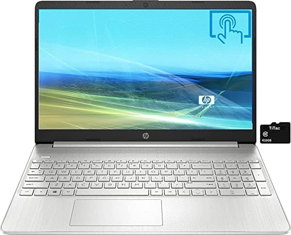Notebook 2021 HP 15.6 Business Pantalla Táctil Full HD 1080P AMD 8-Core Ryzen 7 4700U (supera al i7-1065G7) 8GB DDR4 RAM 512GB SSD WiFi USB-C Webcam HDMI Win 10 S + Accesorio Titac HP TouschScreen Ryzen 7