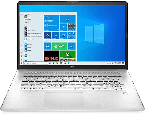 2021 Notebook HP 17 17.3" HD+ Intel Core i3 1115G4 hasta 4.1 GHz (supera al i5-8365U) 1 GB DDR4 RAM 2 TB HDD AC WiFi BT 4.2 Webcam Windows 10 (Actualización Gratuita de Windows 11) 17-cn0013dx