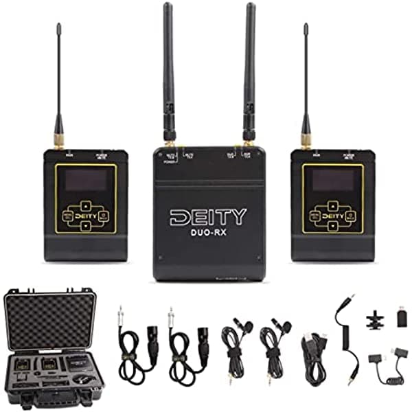 Deity Connect - Micrófono Inalámbrico Lavalier De 2.4 G Receptor De Doble Canal Y Dos Transmisores Pantalla Oled De Luz Diurna De 24 Bits/48 Khz De Audio Sin Comprimir 712350120641