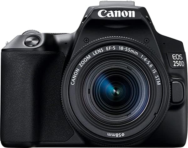 Canon EOS 250D (Rebel SL3) Cámara DSLR con Lente IS STM de 0.709-2.165 in (Modelo Internacional) (Negro) 250DKit
