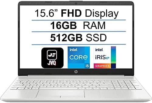 Computadora Portátil Hp De 15.6 Pulgadas Fhd 1080P Ips De 11.ª Generación Intel Quad-Core I5-1135G7 (Hasta 4.2 Ghz) 16 Gb De Ram 512 Gb Ssd Cámara Web Bluetooth Wi-Fi Hdmi Lector De Huellas Digitales Win 10S Plata HP 15 i5 Laptop
