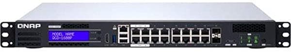 QNAP QGD-1600P-4G 16 Port Smart Edge PoE Switch con 1GbE (RJ45) y 1GbE (SFP/RJ45) Combo Ports Intel Celeron J4115 CPU
