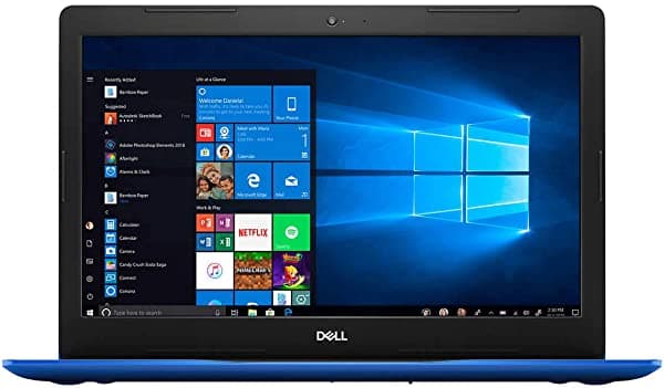 Notebook Dell Inspiron de 15.6" FHD con Pantalla Táctil 10ª Generación Intel Quad-Core i5 1035G1 hasta 3.6 GHz 12 GB DDR4 RAM 512 GB PCIe SSD 802.11ac WiFi Bluetooth 4.2 USB 3.1 HDMI Azul Windows 10 Home 15 3000