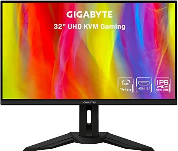 Gigabyte M32U - Monitor Gamer Compatible con FreeSync de 32 Pulgadas 144 Hz 4K SS IPS Pantalla de 3840 x 2160 Tiempo de Respuesta de 1 ms (MPRT) 1 DisplayPort 1.4 2 HDMI 2.1 3 USB 3.0 1 USB Tipo C M32U-SA