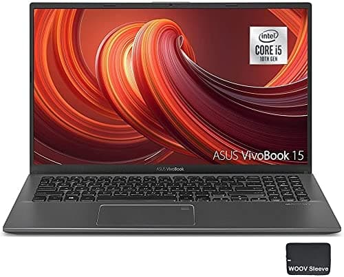 Nuevo Portátil Asus Vivobook Delgado Y Ligero 15.6 '' Fhd Pantalla Táctil 10ª Generación De Cuatro Núcleos Intel Core I5-1035G1 12Gb Ddr4 Ram 1024Gb Pcie Ssd Huella Digital Incluido Con Funda Woov Windows 10 Gris… VivoBook 15
