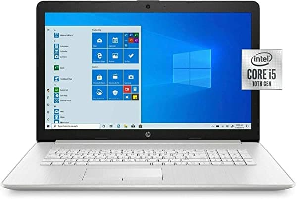 Hp Laptop Con Pantalla Táctil Hd+ De 17.3 Pulgadas Core I5-1035G1 Cámara Web Hd Wi-Fi Bluetooth Hdmi Gráficos Intel Uhd Windows 10 Home Memoria De 8 Gb Ssd Pcie De 256 Gb