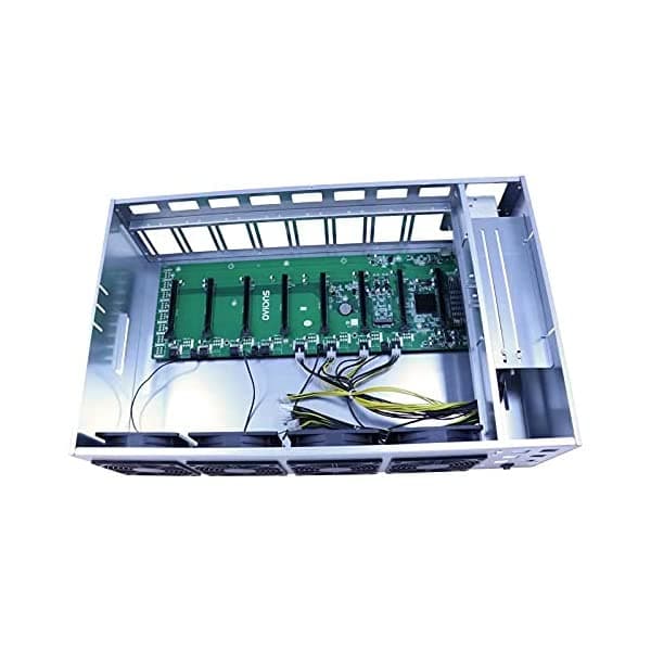 Bitminerex 8 Gpu Mining Rig (No Gpus) B75 Mobo (G2955U)/4 5000Rpm Fans/1800W Psu/4G Ddr3/128G Msata Included