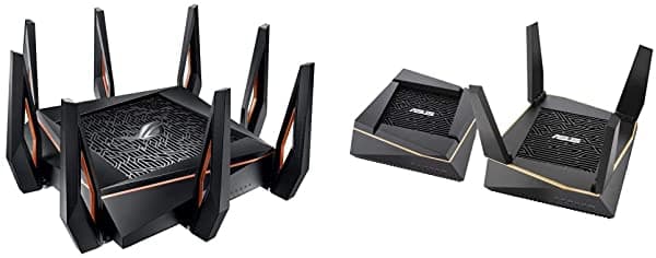 Asus Rog Rapture Wifi 6 Gaming Router & Ax6100 Wifi 6 Gaming Mesh Router (Rt-Ax92U 2 Pack) - Router De Internet Inalámbrico Gigabit De Triple Banda Juegos Y Transmisión Compatible Con Aimesh