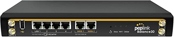 Peplink Balance 30 Pro | Rendimiento De 400Mbps | Router De Rama Dual-Wan | Wi-Fi 802.11Ac | Módem Lte-A Integrado | Bpl-031-Ltea-W-T