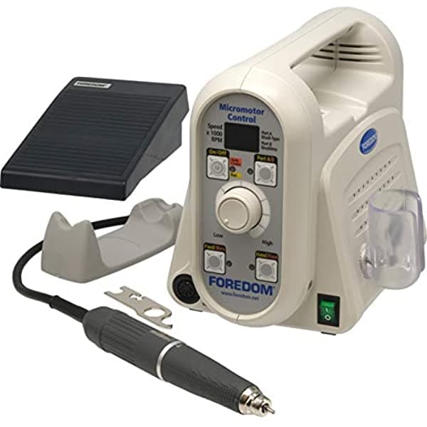 Foredom Micromotor Sin Escobillas De Doble Puerto Sin Escobillas Pieza De Mano 50.000 Rpm K.105018 1/8"