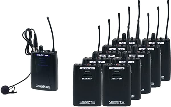 VocoPro SilentPA-TOUR10 16 Canales UHF Sistema de Transmisión de Audio Inalámbrico
