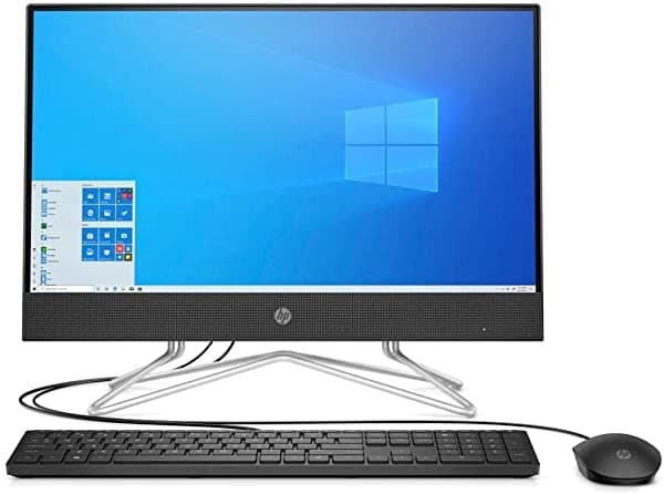 Hp Computadora De Escritorio Todo En Uno Fhd Ips De 22 Pulgadas 2022 - Amd Athlon Silver 3150U - 24Gb Ddr4 Ram-1Tb Ssd - Dvd-Rw - Wifi Bluetooth - Windows 10 Pro - Negro Con Unidad Usb De 32 Gb HP-22-df01