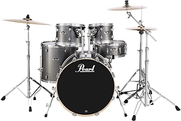 Pearl Exx725/C - Juego De Batería Estándar De Exportación De 5 Piezas Con Hardware Color Negro Azabache EXX725S/C708