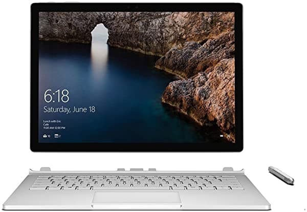 Microsoft Surface 13.5" Intel Core i7-6600U Procesador de Doble Núcleo 2.60GHz 8GB RAM 256GB SSD 2 en 1 Notebook FGK-00001 (Reacondicionado)