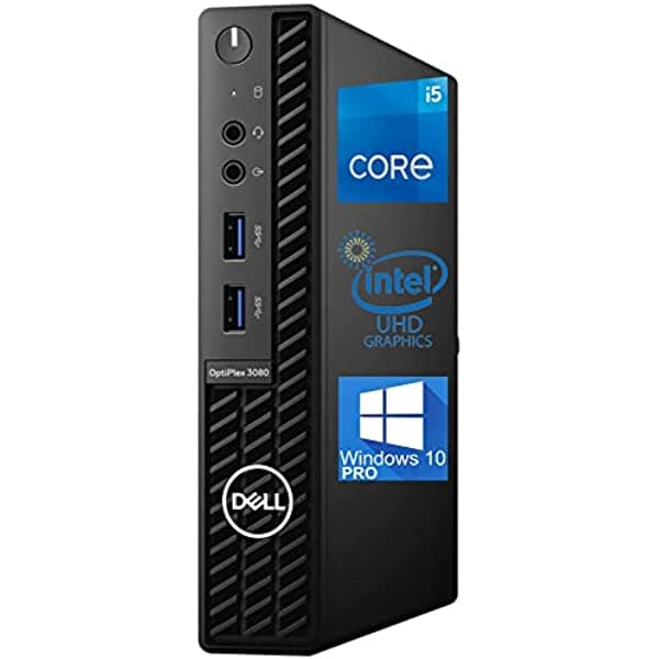 Dell OptiPlex 3080 Micro Computadora de Escritorio - 10ª Generación Intel Core i5-10600 Hasta 4.8 GHz - 16 GB RAM 512 GB M.2 NVMe SSD AC Wi-Fi Bluetooth DisplayPort HDMI - Windows 10 Pro