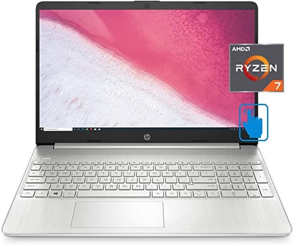 Hp Laptop Con Pantalla Táctil Ips Fhd De 15.6 Pulgadas Procesador Amd Ryzen 7 4700U (> I7-10710U) Teclado Numérico Cámara Web 32 Gb Ddr4 Ram 1 Tb Ssd Windows 10 Home - Plata