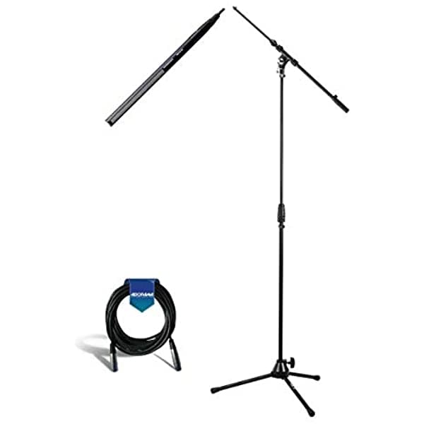 Sennheiser Mkh-416 - Micrófono De Tubo De Interferencia Corto Para Micrófono K&M 210/9 Con Brazo Telescópico - H&A Elite Pro 25' Xlr M A Xlr F Cable De Micrófono