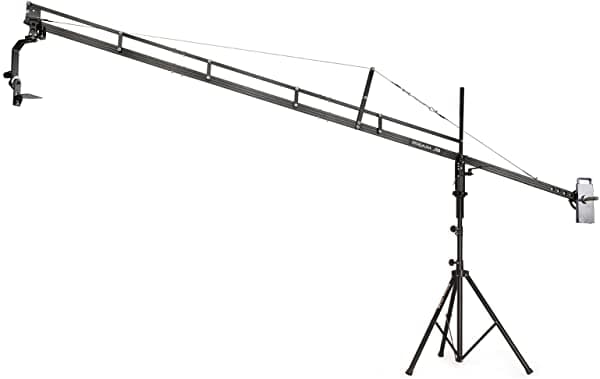Proaim Grúa De Clavo De 14 Pies Con Soporte Y Cabezal De Inclinación Para Cámara De Video Dslr Y Cardán. Movimientos Precisos Y Suaves. Seguro Y Ligero Para Exteriores Proporciona Grúa Ancha Y Estable Disparo Aéreo + Bolsa (P-14-Js-Jrpp)