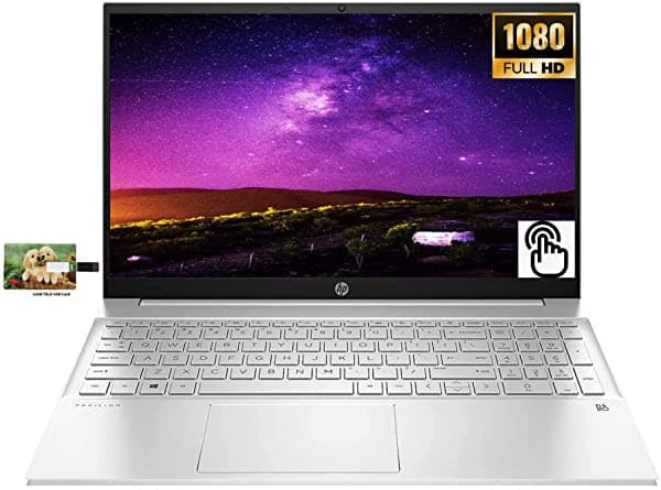 Hp Pavilion - Portátil De Negocios Con Pantalla Táctil Fhd Ips De 15.6 Pulgadas Amd Ryzen 7 5700U De 8 Núcleos Windows 10 Pro 32 Gb Ram 1Tb Ssd Teclado Retroiluminado Cámara Web Wifi Tarjeta Usb De 32 Gb