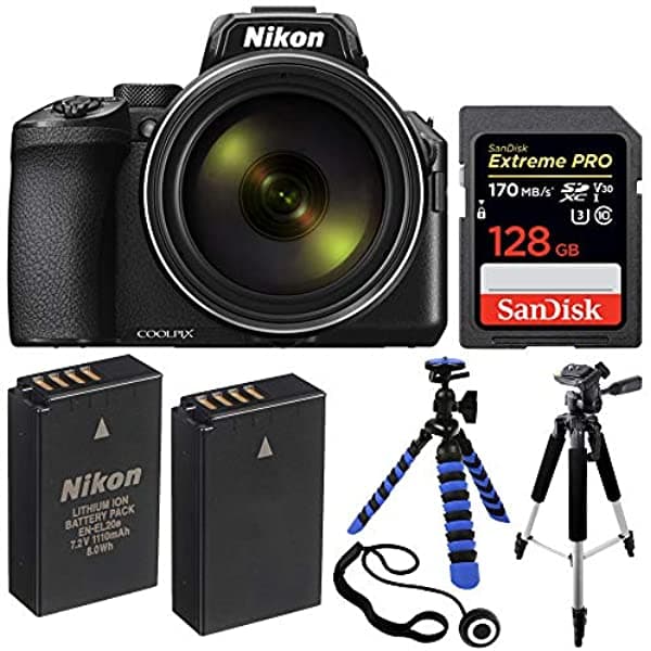 Nl Nikon Coolpix P950 Cámara Digital Paquete de Accesorios Deluxe Incluye Tarjeta de Memoria SanDisk Extreme Pro de 128GB Batería de Repuesto y Más 26532
