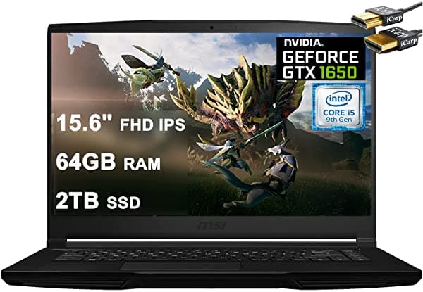 Msi Gf63 - Portátil Para Juegos Delgado Y Ligero