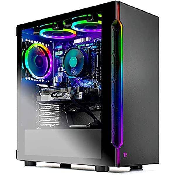 Skytech Shadow 3.0 - Computadora De Escritorio Para Videojuegos - Ryzen 5 3600 6 Núcleos 3.6Ghz Rtx 2060 6G Ssd De 500 Gb Ddr4 3000 De 16 Gb Ventiladores Rgb Ac Wifi Windows 10 Home De 64 Bits Negro