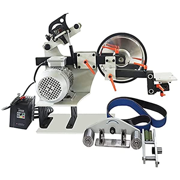 Intbuying 220V 2Hp Velocidad Variable 2X72 Pulgadas Cinturón Amoladora Correa Lijadora Cuchillo Amoladora Multi-Funchion Con Base 190129