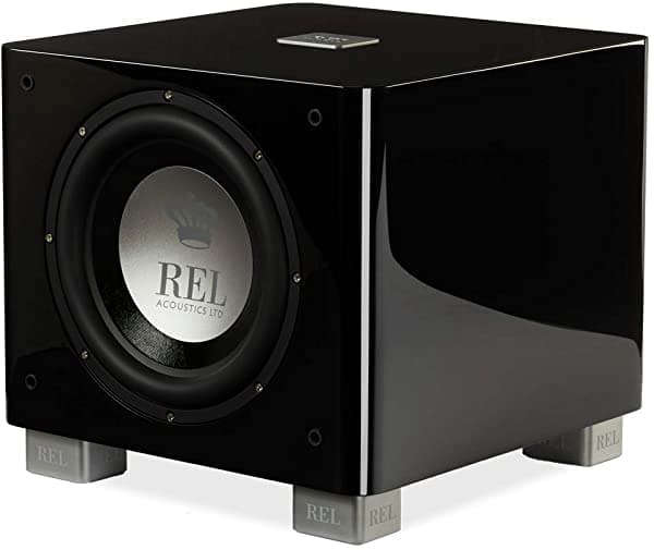 REL Acoustics Subwoofer T/9X Driver de Radiación Frontal de 10 Pulgadas Puerto Inalámbrico Arrow Color Negro Brillante