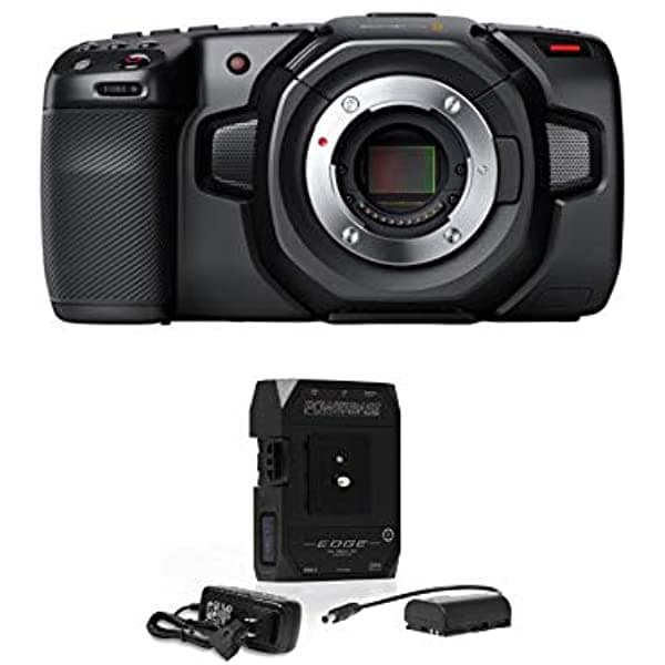 D Blackmagic Design Pocket Cinema Camara 4K Con Core Swx Powerbase Edge Batería CINECAMPOCHDMFT4KBATT