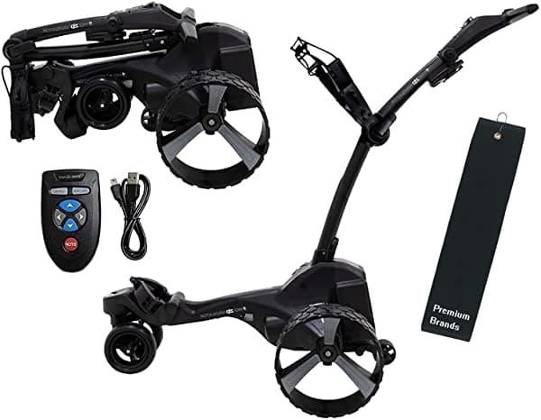 Mgi Zip Navigator - Carrito De Golf Eléctrico Con Control Remoto | Incluye Toalla De Golf De Alta Calidad | Soporte Para Bebidas | Batería Mejorada De 36 Agujeros (Gris Titanio)