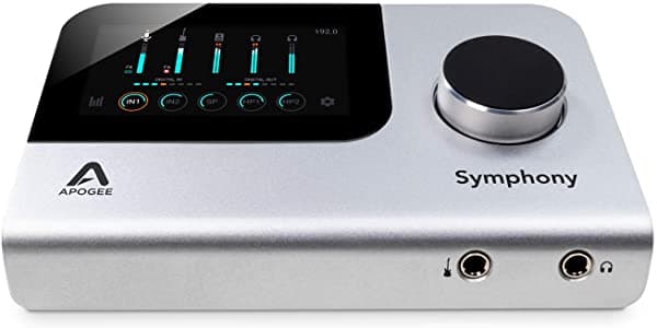 Apogee Symphony Desktop - Interfaz De Audio Profesional Con Pantalla Táctil Amplificador De Auriculares Con Alimentación Fantasma Para Grabación Transmisión En Vivo Y Podcast Funciona Con Mac Pc Iphone Y Ipad