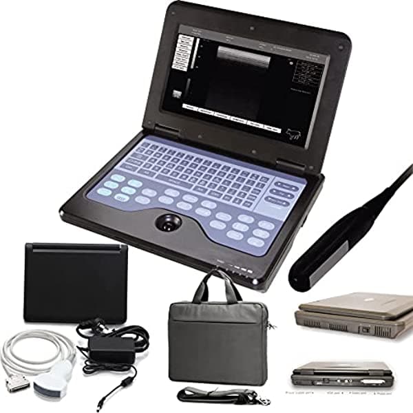Contec CMS600P2 Vet Ecógrafo Veterinario Portátil B-Ultra 7.5 MHz Sonda Rectal Lineal y 3.5 MHz Sonda Convexa Uso Caballo/Equino/Vaca/Ovejas