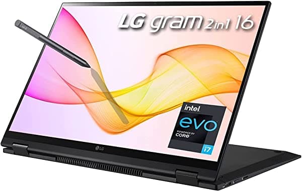 Tikbot Laptop Lg Gram 2 En 1 Ultraligera 2 En 1 2022 Wqxga Ips Touch Con Bolígrafo Procesador Intel Evo I7-1165G7 Y Gráficos Iris Xe Thunderbolt 4 Tarjeta De Accesorios (16 Gb De Ram | Ssd Pcie De 1 Tb)