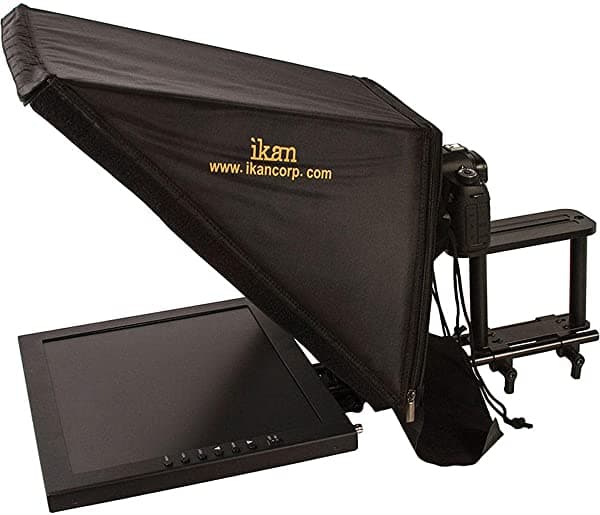Ikan Pt3700 - Teleprompter De Estudio (17 Pulgadas Marco De Cristal Ajustable Fácil De Montar Claridad Extrema (Pt3700) Color Negro