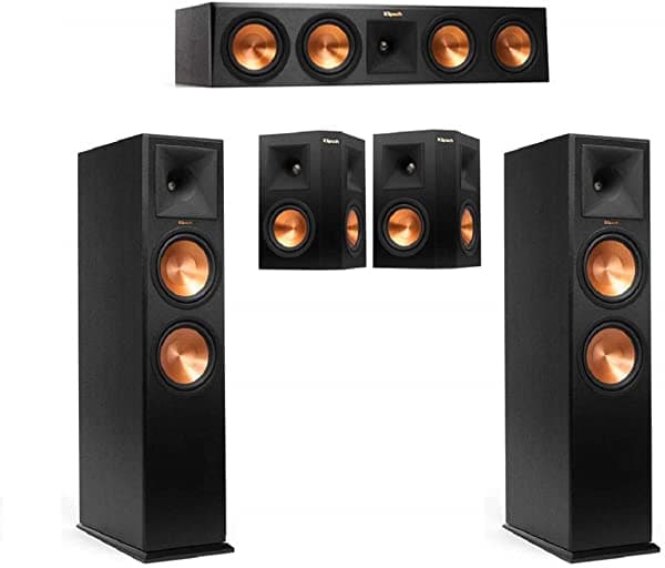 k Klipsch Rp-280F 5.0 Sistema De Cine En Casa Con 2 Rp-280F 1 Rp-450C 2 250S - Ébano