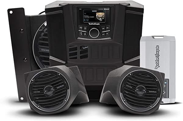 Rockford Fosgate Rngr-Stage3 - Kit De Estéreo De 400 W Altavoz Inferior Delantero Y Subwoofer Para Modelos Seleccionados Polaris Ranger 2015-2018